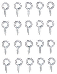 ProSource LR-236-PS Screw Eye, 2 mm Dia Wire, 2.5 mm Thread, 15/64 in L Thread, 5/8 in OAL, Steel, Zinc