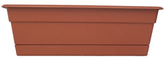 Bloem Dura Cotta DCBT18-46 Window Box Planter, 18 in W, Rectangular, Plastic, Terra Cotta