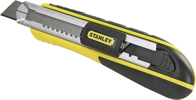 Fatmax 10-481 Utility Knife, 18 mm W Blade, Steel Blade, Black/Yellow Handle