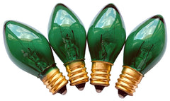 Hometown Holidays 19115 Light Bulb, 5 W, Candelabra Lamp Base, Incandescent Lamp, Transparent Green Light