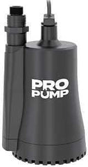 PROPUMP SU200 Utility Pump, 1-Phase, 2.6 A, 115 V, 1/4 hp, 1 in Outlet, 27 ft Max Head, 2000 gph, Thermoplastic