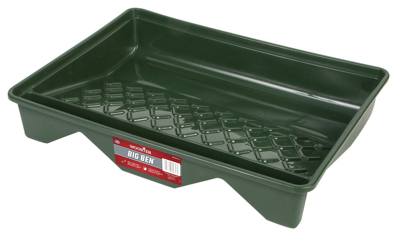 Wooster BR412-21 Paint Tray, 16 in L, 21 in W, 1 gal, Polypropylene Co-Polymer, Green