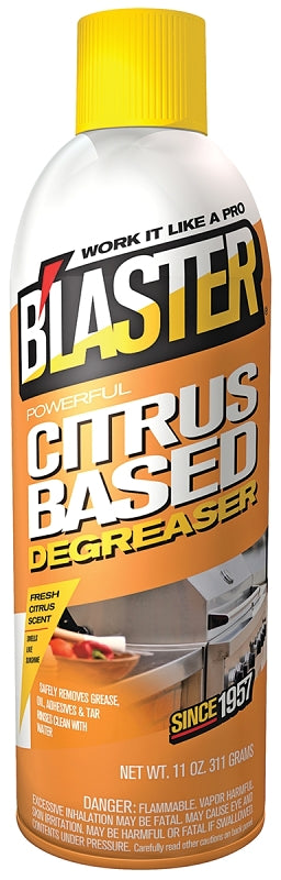 B'laster 16-CBD Degreaser, 11 oz, Aerosol Can, Liquid, Citrus