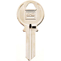 Hy-Ko 11010IN1 Key Blank, Brass, Nickel, For: ILCO Cabinet, House Locks and Padlocks, IN1 Key Number