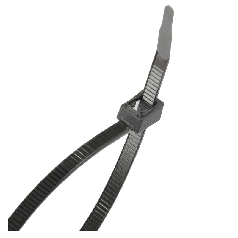 GB 45-311UVBSC Cable Tie, Double-Lock Locking, 6/6 Nylon, Black