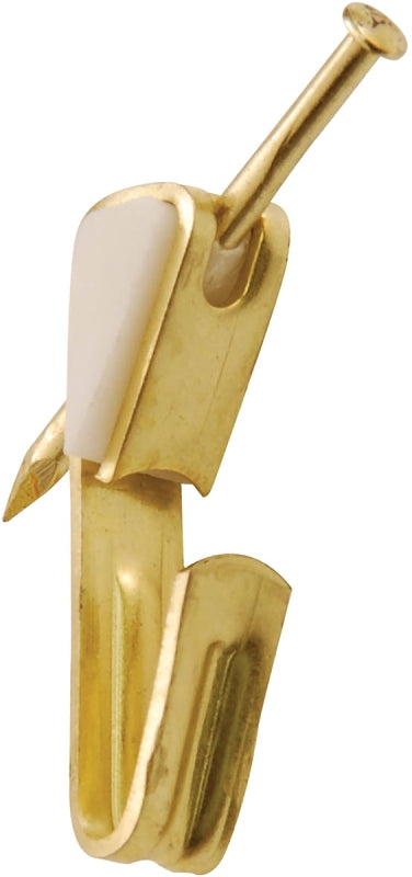 OOK 50582 Picture Hanger, 10 lb, Steel, Brass, Gold