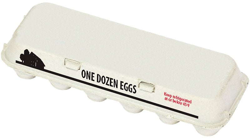 Little Giant EGGCTNSLD Egg Carton, 11-3/4 in L, 4 in W, 1 Dozen Capacity, Paper, Gray