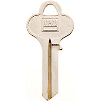 Hy-Ko 11010LO1 Key Blank, Brass, Nickel, For: Lori Cabinet, House Locks and Padlocks