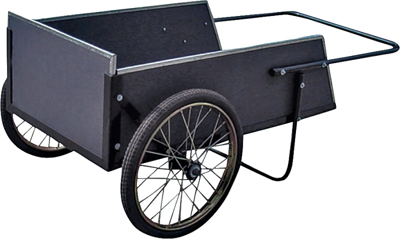 Vulcan YTL-002-087 Yard Cart, 300 lb, 42-1/2 L x 12-3/5 W x 24-2/5 H in Deck, Wood Deck, 2-Wheel, 20 in Wheel, Grey