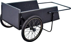 Vulcan YTL-002-087 Yard Cart, 300 lb, 42-1/2 L x 12-3/5 W x 24-2/5 H in Deck, Wood Deck, 2-Wheel, 20 in Wheel, Grey