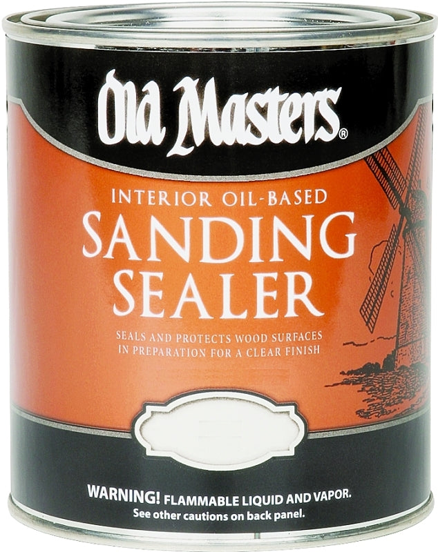 Old Masters 45001 Sanding Sealer, Clear, Liquid, 1 gal, Canister