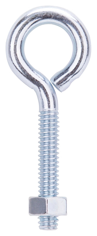 ProSource LR270 Eye Bolt, 6 mm Thread, Machine Thread, 1-3/8 in L Thread, 31/32 in Dia Eye, 130 lb Working Load, Steel