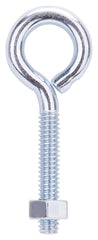 ProSource LR270 Eye Bolt, 6 mm Thread, Machine Thread, 1-3/8 in L Thread, 31/32 in Dia Eye, 130 lb Working Load, Steel