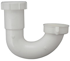 Plumb Pak PP66-2W J-Bend, 1-1/2 x 1-1/2, 1-1/2 x 1-1/4 in, Slip, Plastic, White