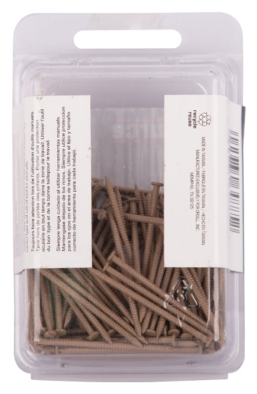 ProSource NTP-088-PS Panel Nail, 15D, 1-5/8 in L, Steel, Painted, Flat Head, Ring Shank, Oak, 171 lb