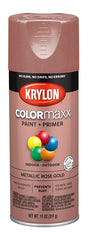 Krylon K05593007 Enamel Spray Paint, Metallic, Rose Gold, 12 oz, Can