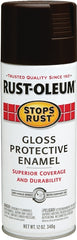 Stops Rust 262661 Rust Preventative Spray Paint, Gloss, Dark Walnut, 12 oz, Can