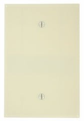 Leviton 86114 Blank Wallplate, 3-1/2 in L, 5-1/4 in W, 1/4 in Thick, 1 -Gang, Thermoset Plastic, Ivory, Smooth