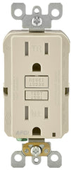 Leviton AFTR1-KT Receptacle, 2 -Pole, 15 A, 125 VAC, NEMA: 5-15R, Light Almond