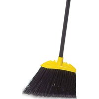 Rubbermaid FG638906BLA Angle Broom, 10-1/2 in Sweep Face, Polypropylene Bristle, Black Bristle, 55 in L