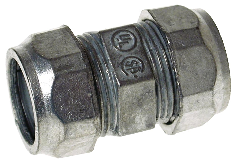 Hubbell CKZ050R4 Conduit Coupling, 1/2 in Compression, Zinc-Plated