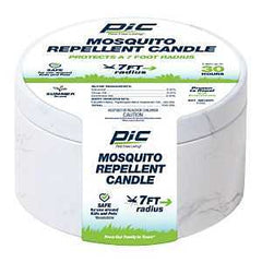 PIC MRC Mosquito Repellent Candle, Gray/White, Summer, 11 oz