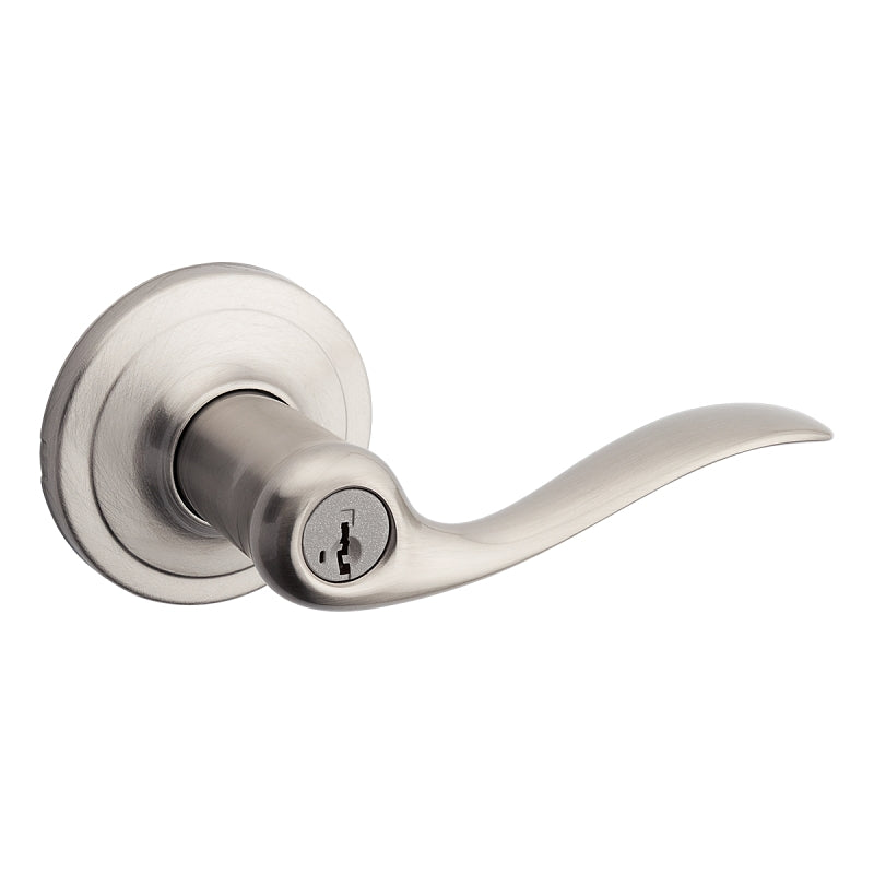 Weiser Toluca Series 9GLA5350-071 Entry Lever, Levers Lock, Satin Nickel, Residential, Re-Key Technology: SmartKey