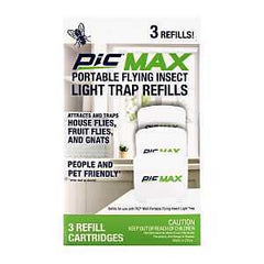 PIC PIC-FIT-MAX-REF Flying Insect Dual Portable Plug-In Trap Refill, 3-1/8 in L Trap, 3 in W Trap
