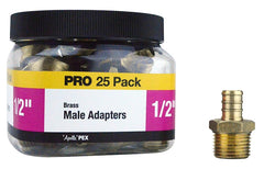 Apollo Valves APXMA1225JR Pipe Adapter, 1/2 in, Barb x MPT, Brass, 200 psi Pressure