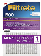 FILTER AIR 1500MPR 15X20X1IN