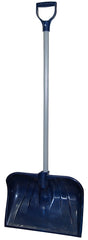 Rugg 26PDX-S Snow Shovel, 18 in W Blade, Combo Blade, Polyethylene Blade, Steel Handle, Navy