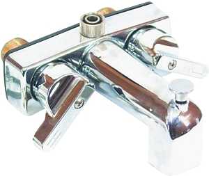 US Hardware P-670B Tub and Shower Diverter, 2 -Faucet Handle, Center Mounting, Brass, Chrome