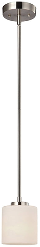 Canarm Leigha Series IPL423A01BN Pendant Light Fixture, 1-Lamp, Incandescent Lamp, Steel Fixture
