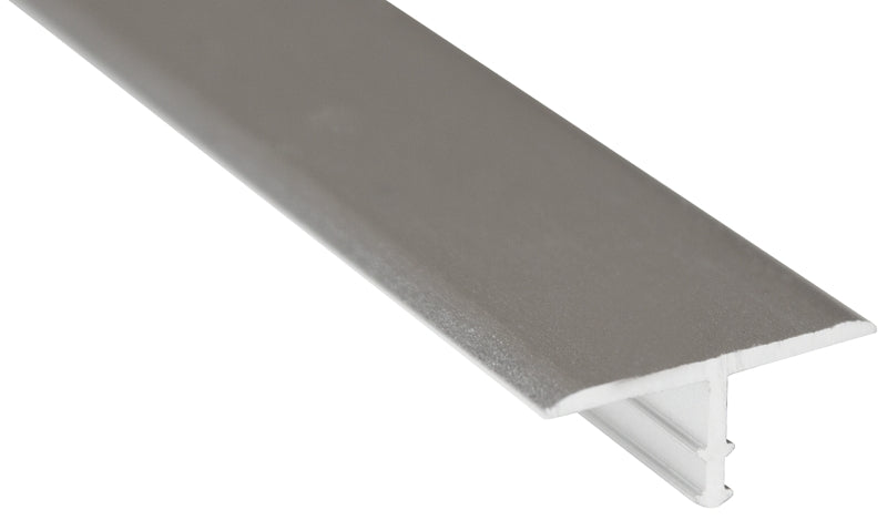 Shur-Trim ET1156BCL08 T-Molding, 8 in L, 7/8 in W, Ceramic, Clear