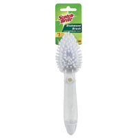 Scotch-Brite 750-4 Dish Brush, 9 in L, Plastic Handle