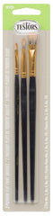 BRUSH FLAT PREM GRAY SET OF 3