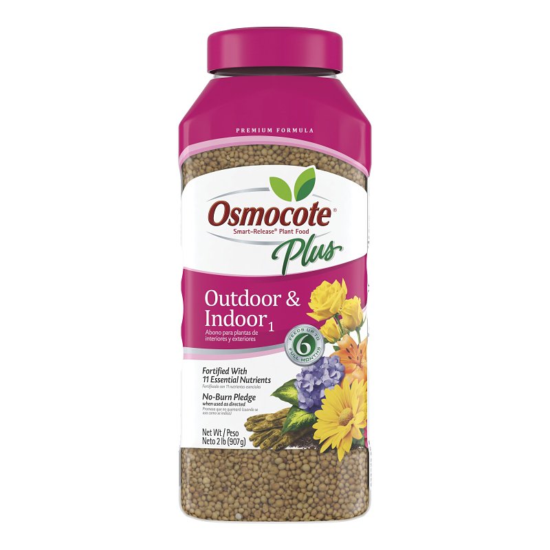 Osmocote Smart-Release 2345012 Plant Food, 2 lb Bag, Solid, 15-9-12 N-P-K Ratio