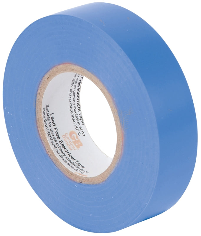 GB GTB-667P Electrical Tape, 66 ft L, 3/4 in W, PVC Backing, Blue