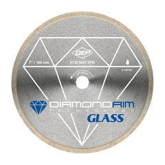 QEP Glass Series 6-7007GL Saw Blade, 7 in Dia, 5/8 in Arbor, Continuous Rim