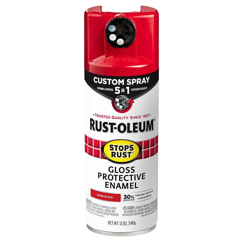 PAINT SPRAY GLO SNRSE RED 12OZ