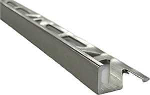 Emser Tile Signature Series ZBL300-420B-12525 Edge Protector Trim, Aluminum, Brushed Nickel