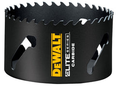 DeWALT ELITE Series DAH3412 Hole Saw, 4-1/2 in Dia, 1-3/4 in D Cutting, 1/2 in Arbor, 3 TPI, Carbide Cutting Edge