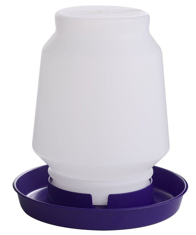 Little Giant 7506PURPLE Poultry Fount, 1 gal Capacity, Plastic, Purple, Screw-On Mounting