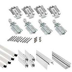 RENIN BP114K-07200-BW Panel Door Kit, 72 in L Track, Metal, For: 1/8 to 5/32 mm Door Panels