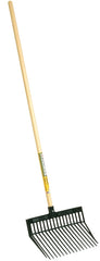 Little Giant PDF1GREEN Bedding Fork, Diamond Shaped Tine, Polycarbonate Tine, Wood Handle, Green, 52 in L Handle