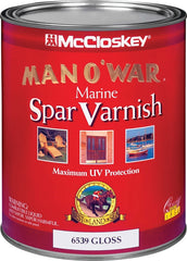 McCloskey Man O'War 080.0006539.005 Marine Spar Varnish, Gloss, Clear, 1 qt