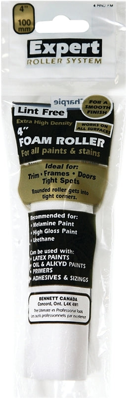 BENNETT 4 RND FM Paint Roller Refill, 100 mm L, Foam Cover