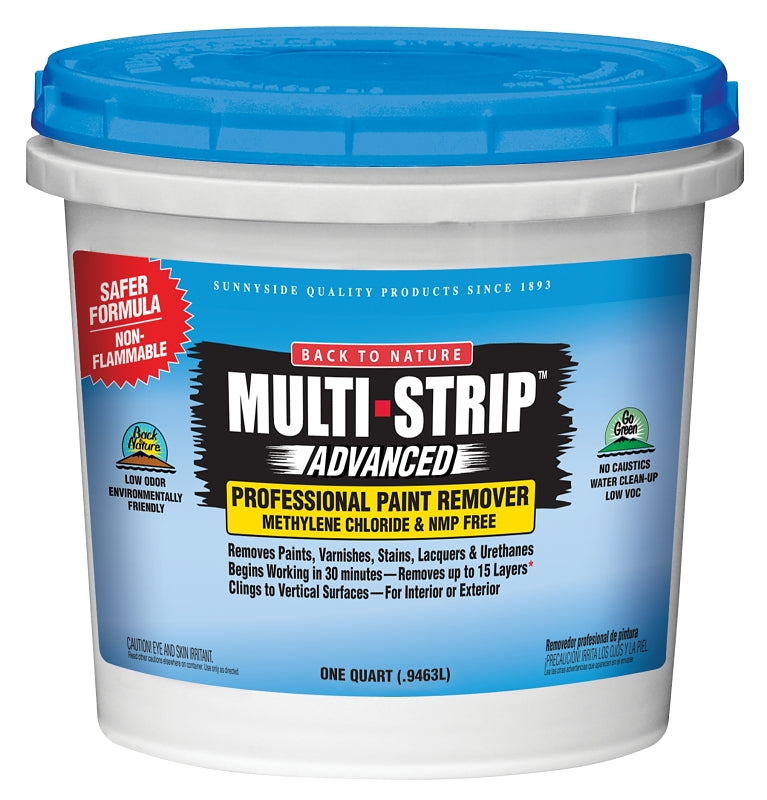 Back to Nature 65732 Paint/Varnish Remover, Creamy Gel, Mild, 1 qt