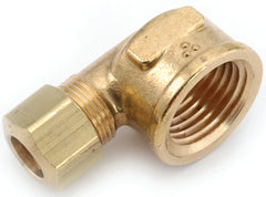 Anderson Metals 750070-0608 Tube Elbow, 3/8 x 1/2 in, 90 deg Angle, Brass, 200 psi Pressure