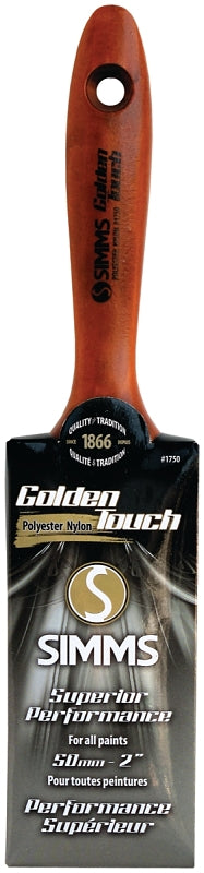 Golden Touch Superior Performance 1750-50 Wall Brush, 2 in W, 2-3/4 in L Bristle, Nylon/Polyester Bristle